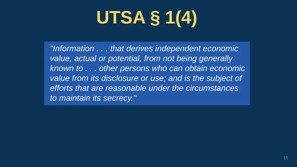 1 CHAPTER 1 Understanding Trade Secrets Protecting - slide 15 of 100
