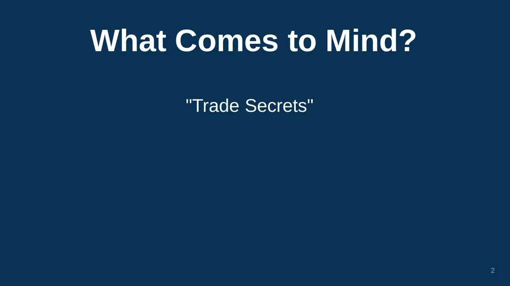 1 CHAPTER 1 Understanding Trade Secrets Protecting - slide 2 of 100