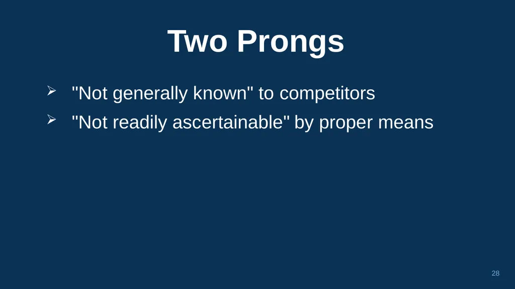 1 CHAPTER 1 Understanding Trade Secrets Protecting - slide 28 of 100
