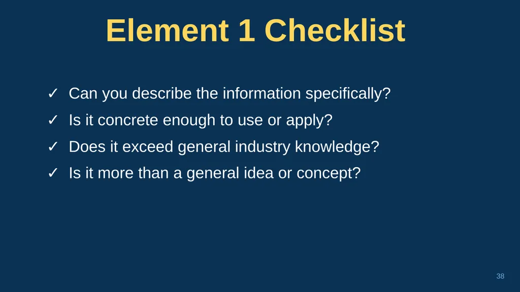 1 CHAPTER 1 Understanding Trade Secrets Protecting - slide 38 of 100