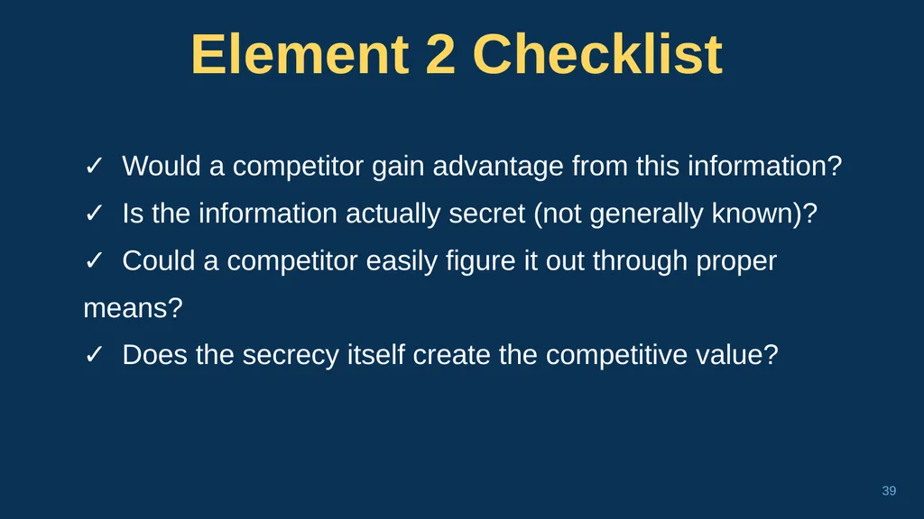 1 CHAPTER 1 Understanding Trade Secrets Protecting - slide 39 of 100
