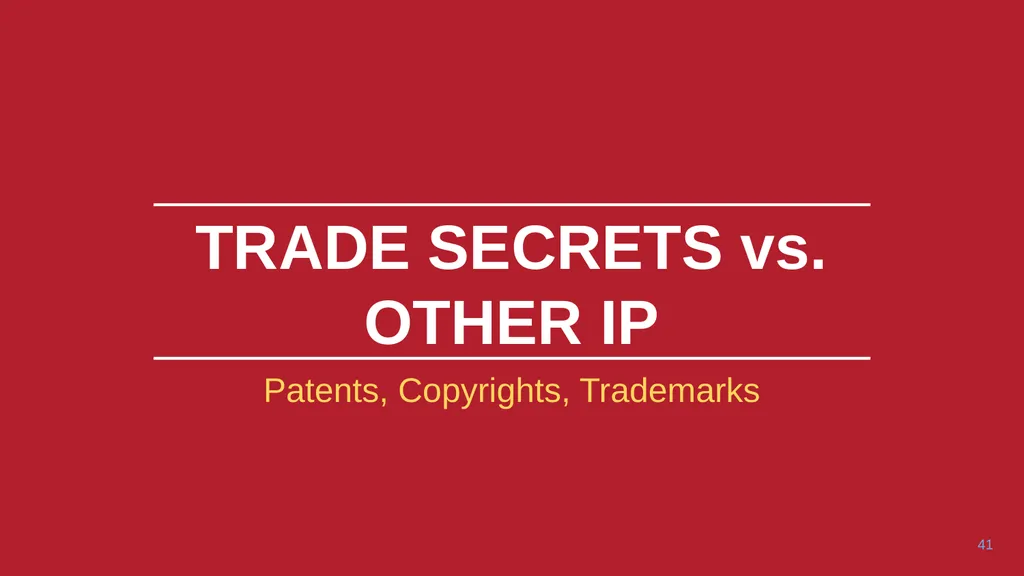 1 CHAPTER 1 Understanding Trade Secrets Protecting - slide 41 of 100