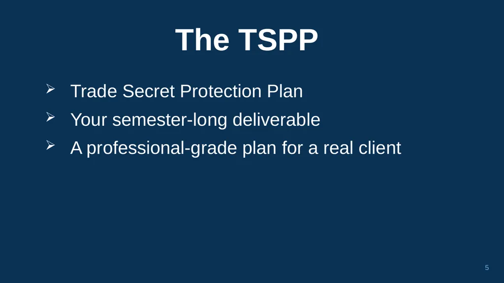 1 CHAPTER 1 Understanding Trade Secrets Protecting - slide 5 of 100