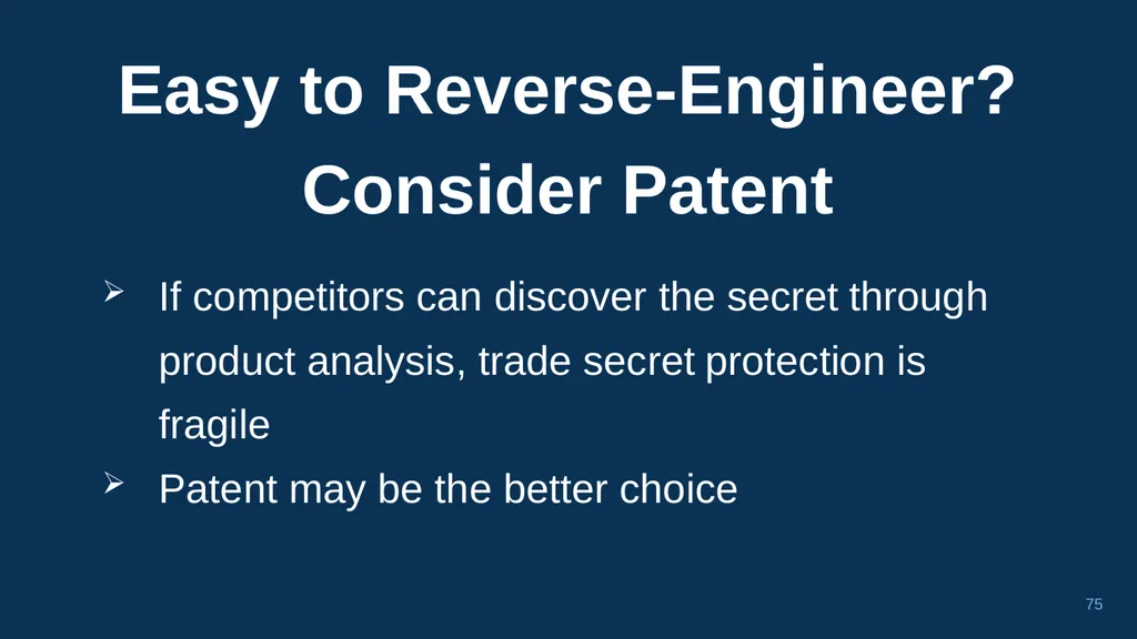 1 CHAPTER 1 Understanding Trade Secrets Protecting - slide 75 of 100