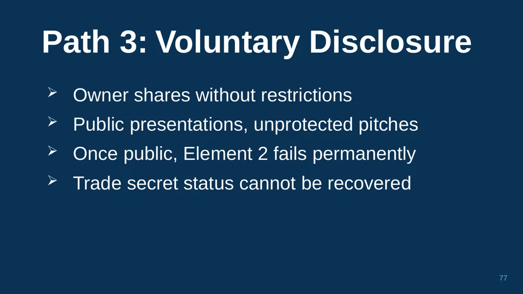 1 CHAPTER 1 Understanding Trade Secrets Protecting - slide 77 of 100