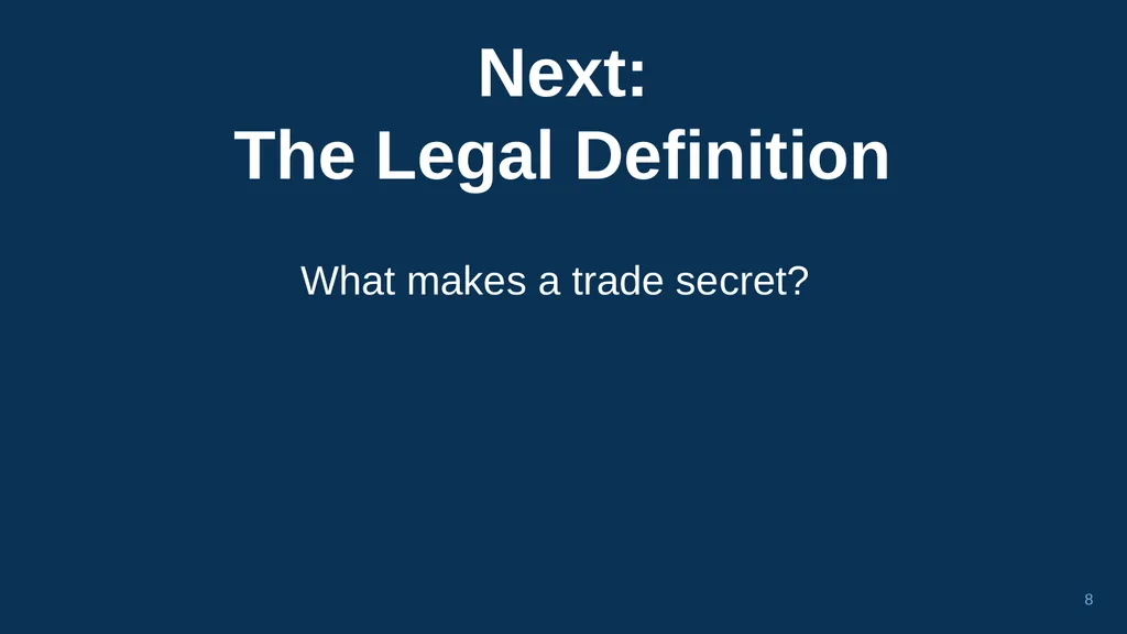 1 CHAPTER 1 Understanding Trade Secrets Protecting - slide 8 of 100