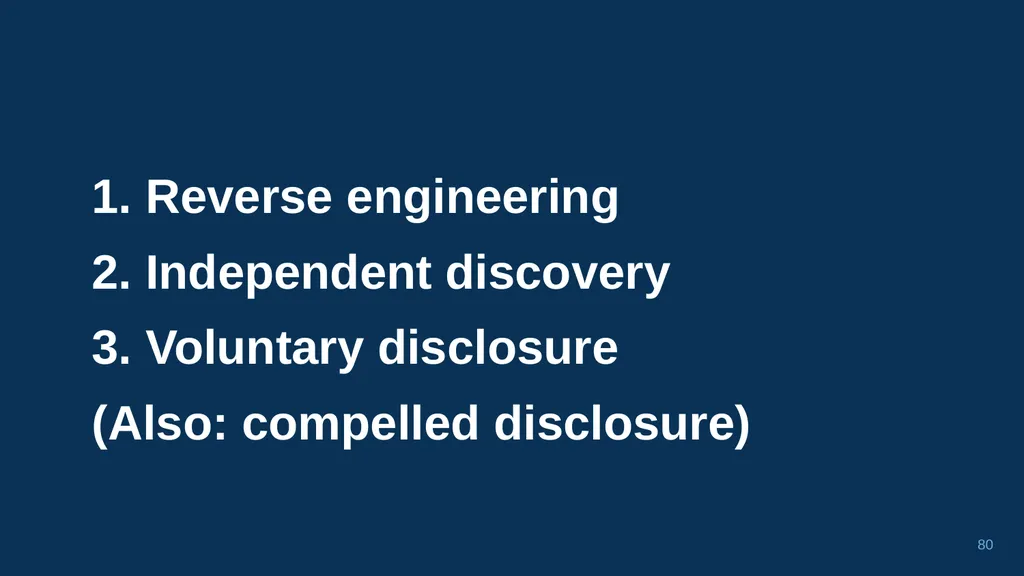 1 CHAPTER 1 Understanding Trade Secrets Protecting - slide 80 of 100