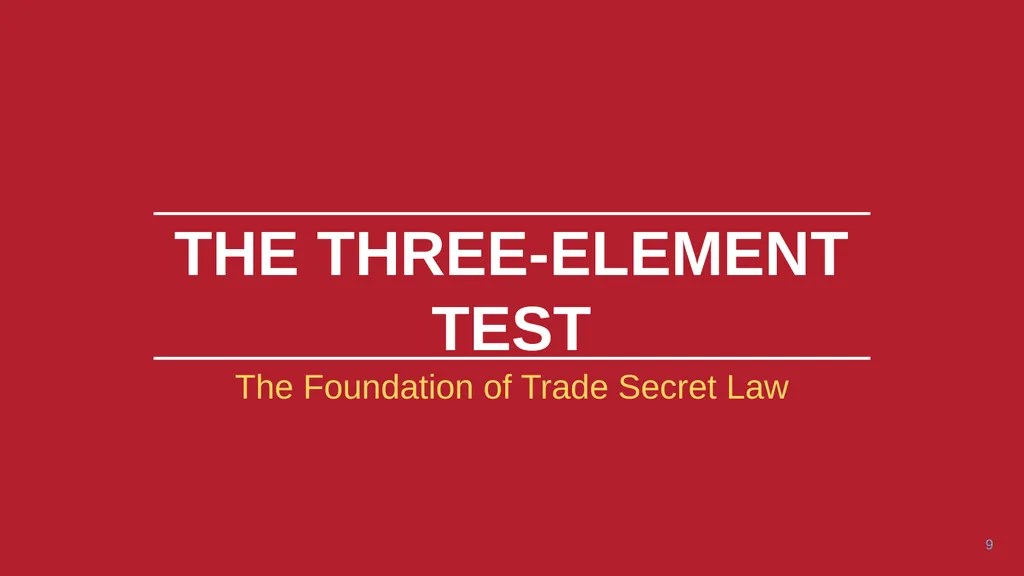 1 CHAPTER 1 Understanding Trade Secrets Protecting - slide 9 of 100
