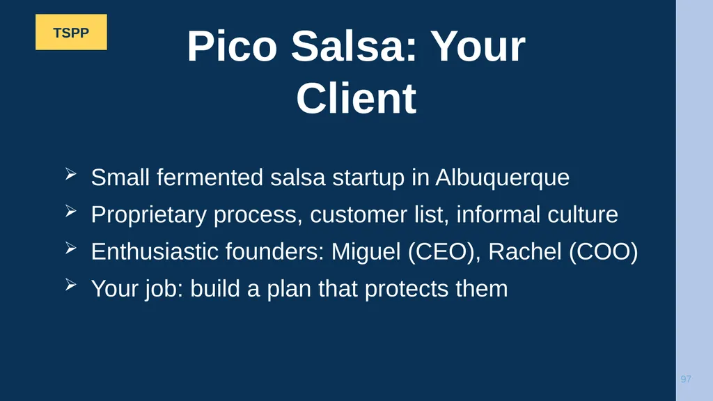 1 CHAPTER 1 Understanding Trade Secrets Protecting - slide 97 of 100