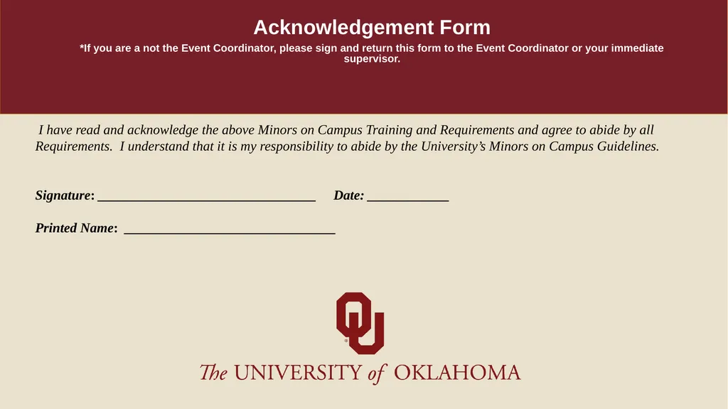 Minors on Campus Training for Non-University/Third - slide 26 of 27