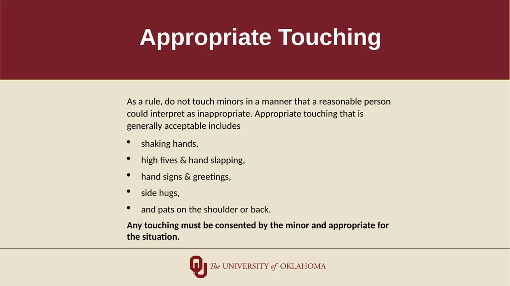 Minors on Campus Training for Non-University/Third - slide 9 of 27