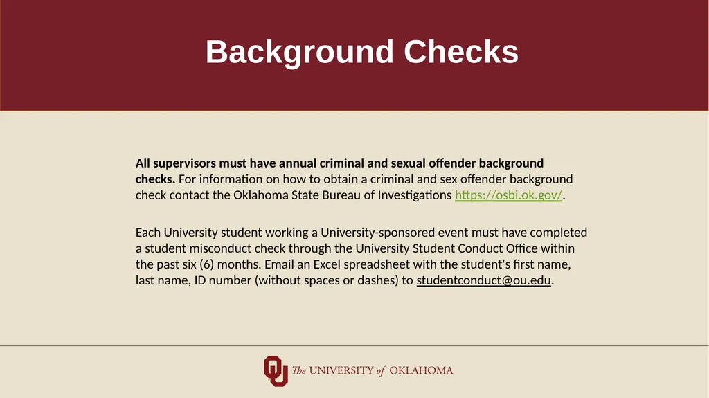 Minors on Campus Training for Non-University/Third - slide 17 of 27