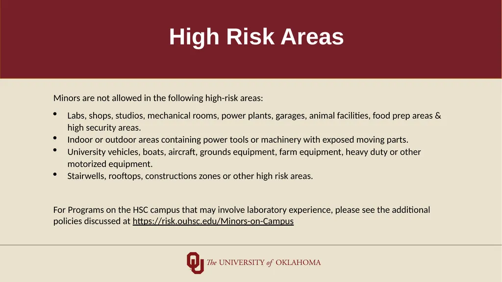Minors on Campus Training for Non-University/Third - slide 21 of 27