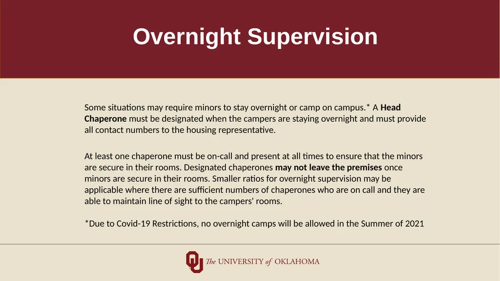 Minors on Campus Training for Non-University/Third - slide 16 of 27