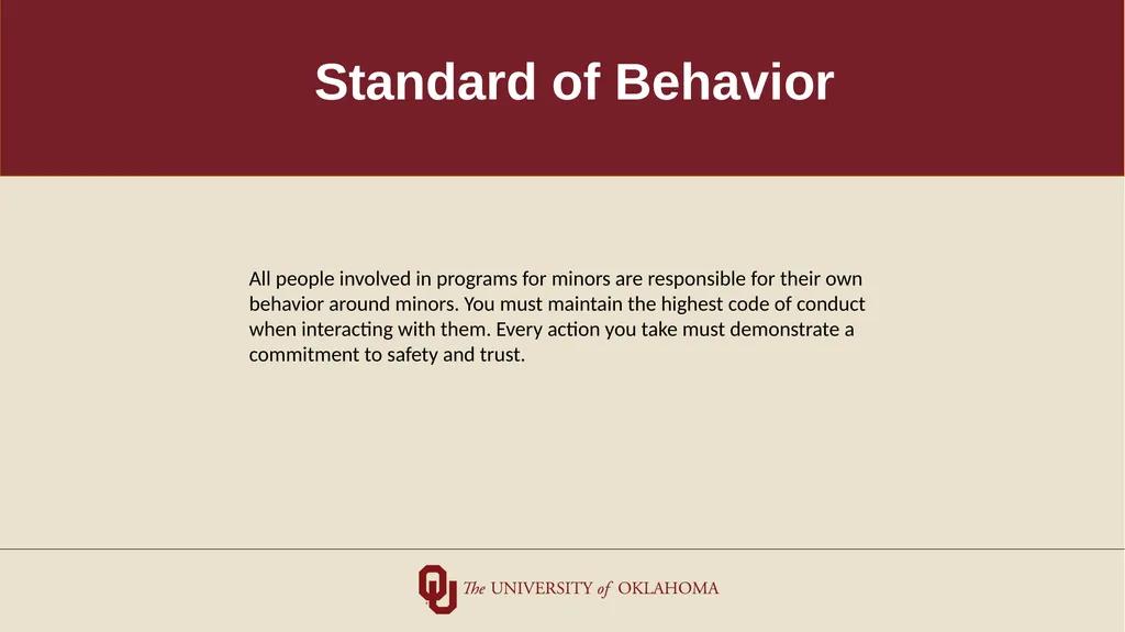 Minors on Campus Training for Non-University/Third - slide 7 of 27