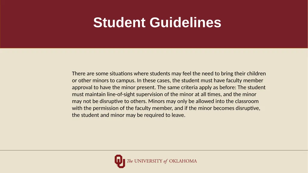 Minors on Campus Training for Non-University/Third - slide 22 of 27
