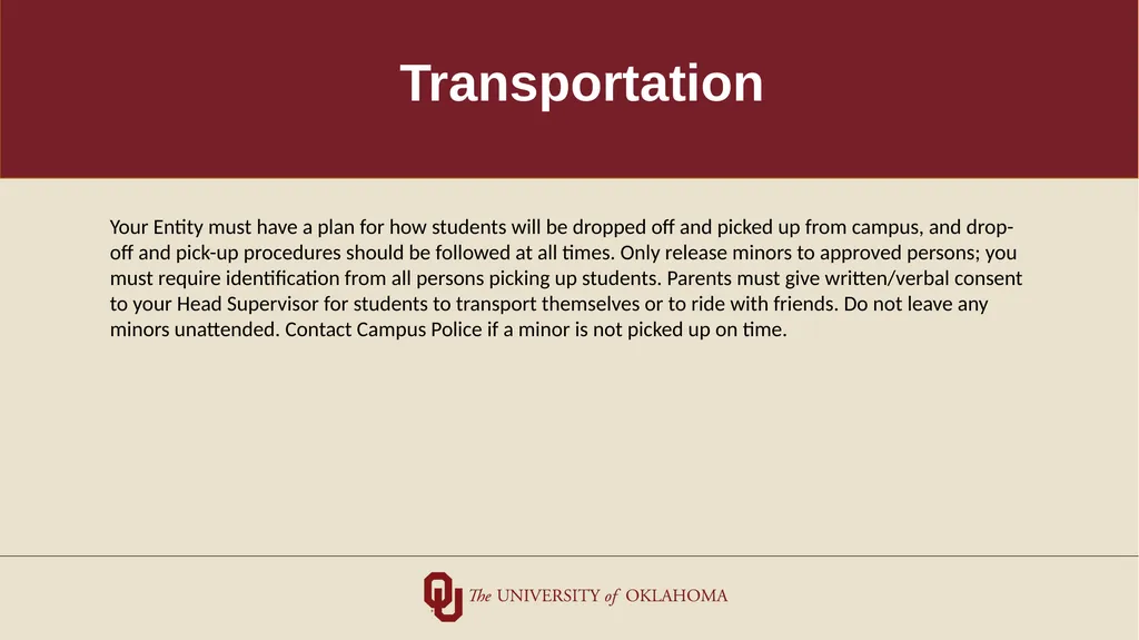 Minors on Campus Training for Non-University/Third - slide 18 of 27