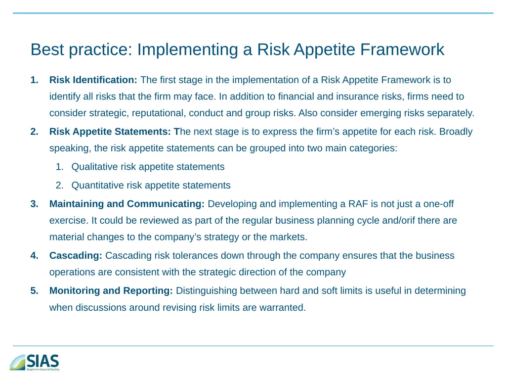 A Ramble Through Risk Appetite Risk Appetite - slide 17 of 34