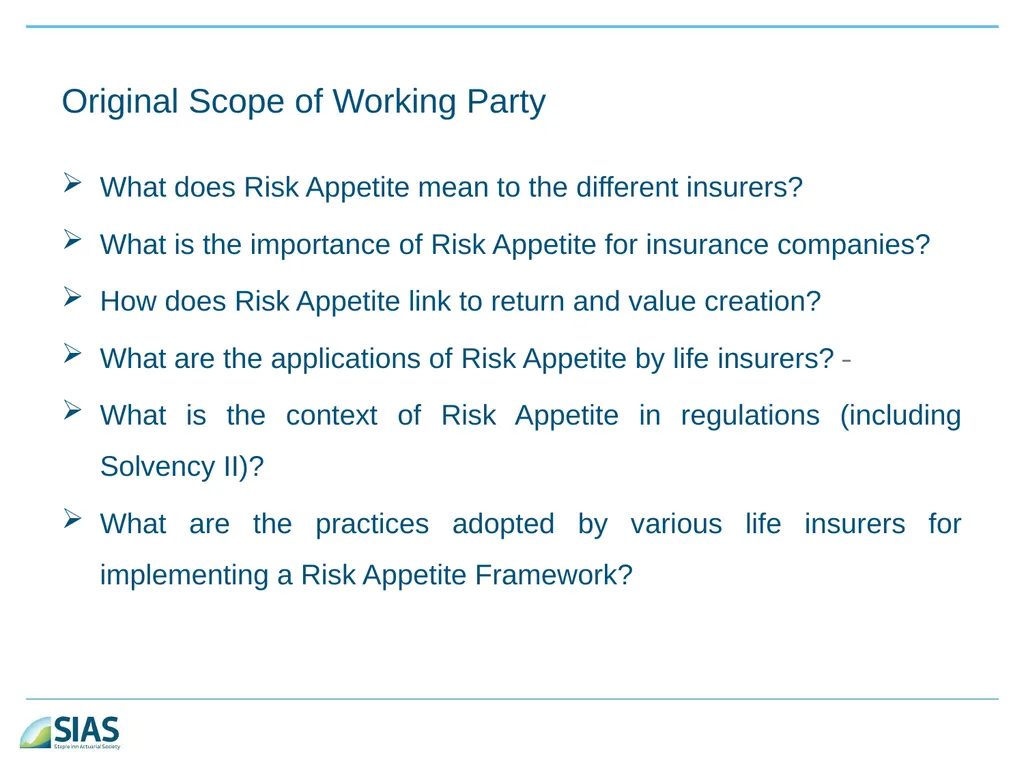 A Ramble Through Risk Appetite Risk Appetite - slide 6 of 34