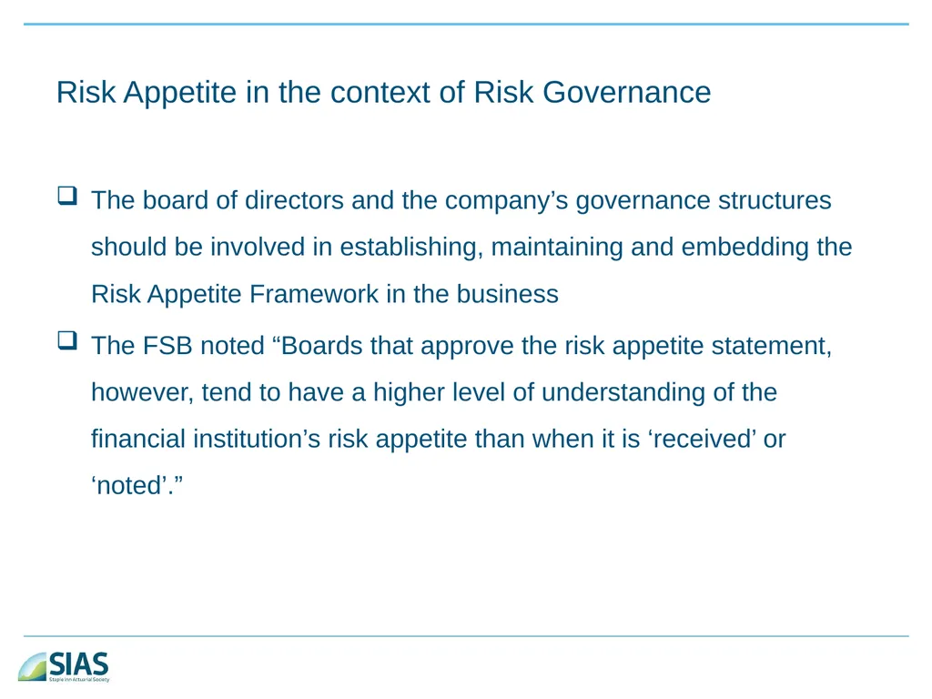 A Ramble Through Risk Appetite Risk Appetite - slide 12 of 34