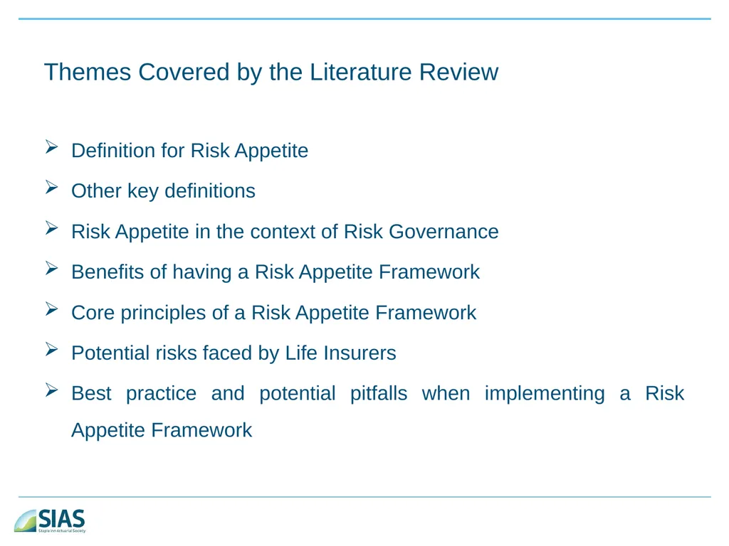 A Ramble Through Risk Appetite Risk Appetite - slide 9 of 34