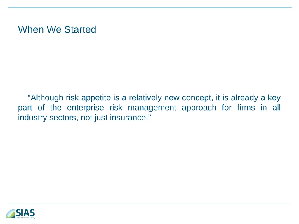 A Ramble Through Risk Appetite Risk Appetite - slide 5 of 34