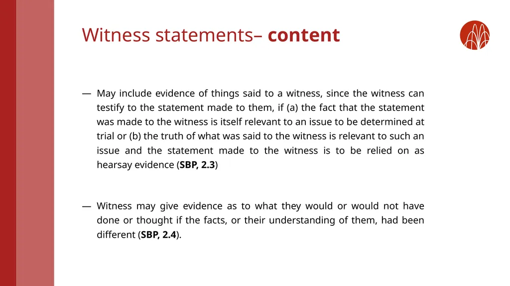 Witness statements: rules and top tips from recent - slide 5 of 20