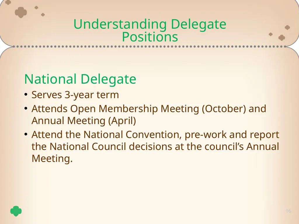 1 Delegate Training Tricia Schepp 2 Understand the - slide 16 of 26