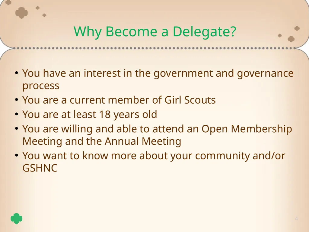 1 Delegate Training Tricia Schepp 2 Understand the - slide 4 of 26