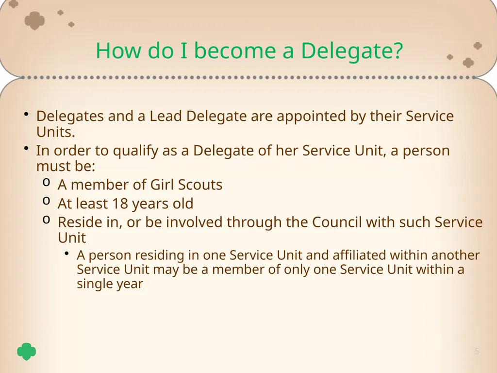 1 Delegate Training Tricia Schepp 2 Understand the - slide 5 of 26