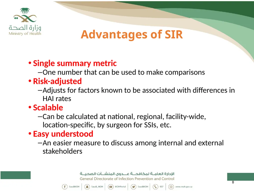 Standardized Infection Ratio 1 Topics - slide 8 of 44