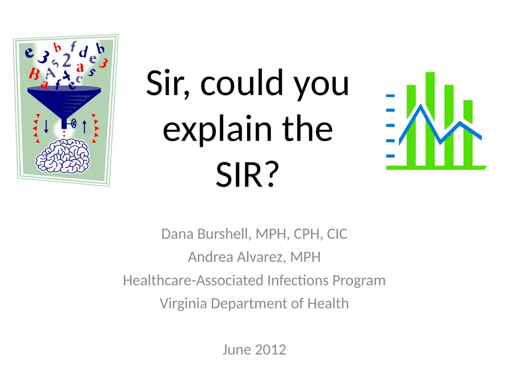 Sir, could you explain the SIR? Dana Burshell, - slide 1 of 19