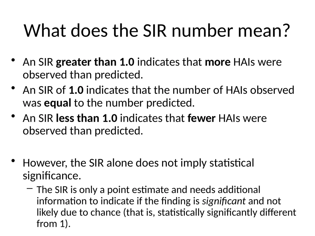 Sir, could you explain the SIR? Dana Burshell, - slide 5 of 19