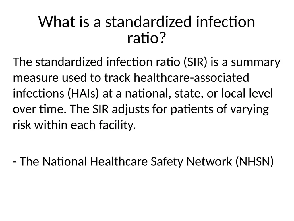 Sir, could you explain the SIR? Dana Burshell, - slide 2 of 19