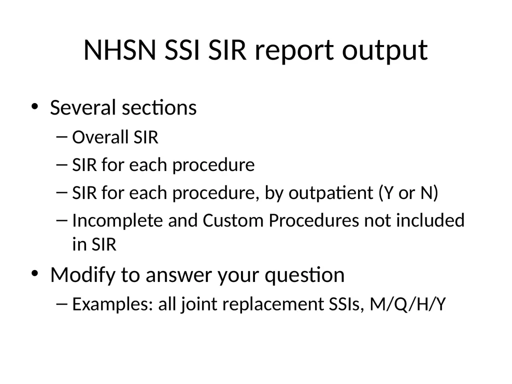 SIR 201: Calculating the Measure, Generating - slide 29 of 44