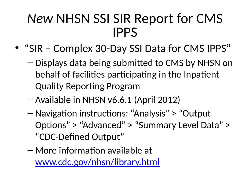SIR 201: Calculating the Measure, Generating - slide 33 of 44