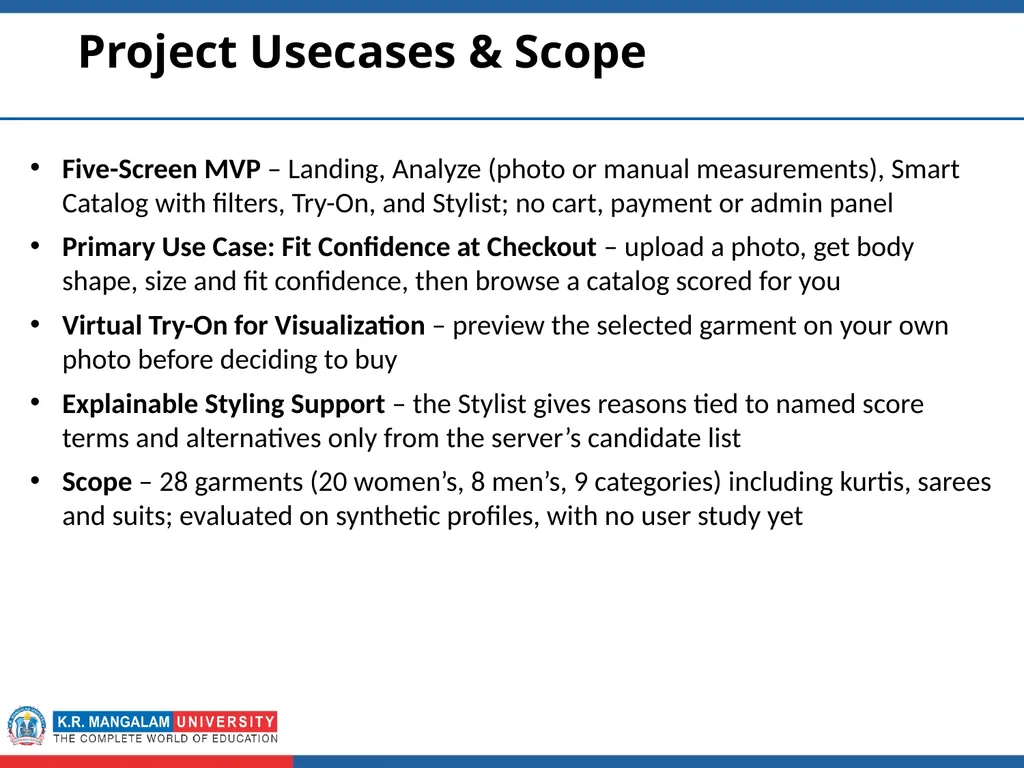 First Year Project Presentation Submitted by TARZ - slide 6 of 12