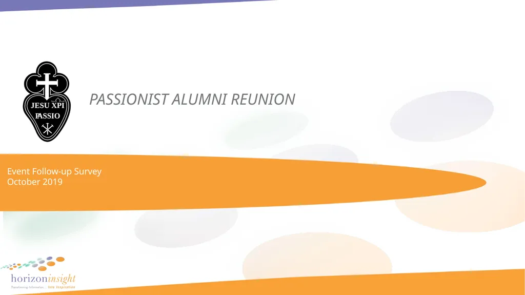 PASSIONIST ALUMNI REUNION Event Follow-up Survey