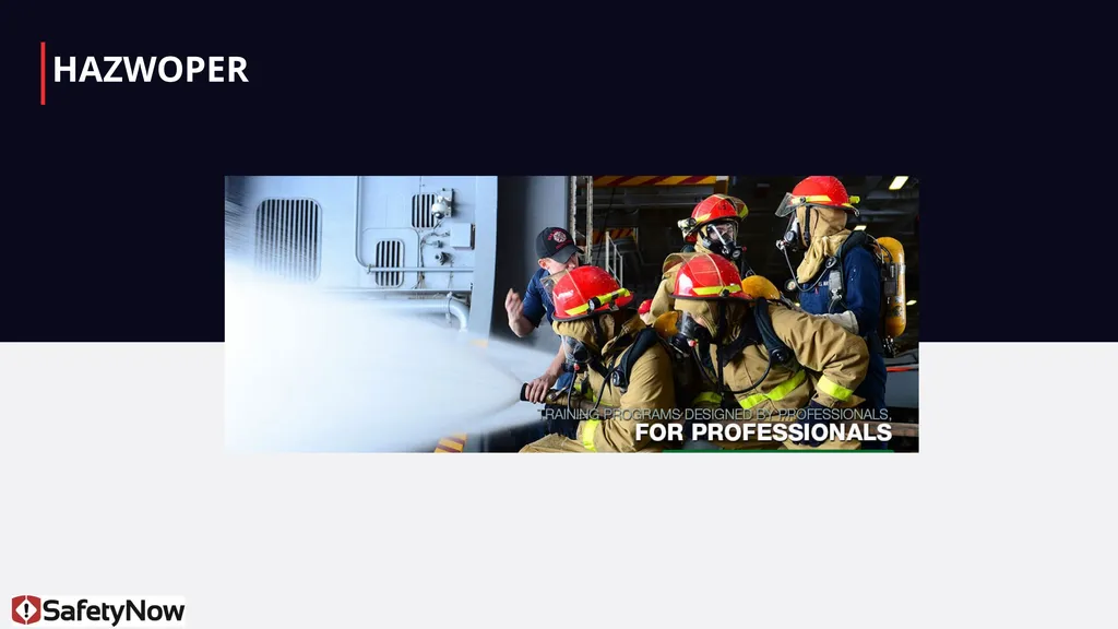 Click anywhere to get started… HAZWOPER What’s the - slide 2 of 16