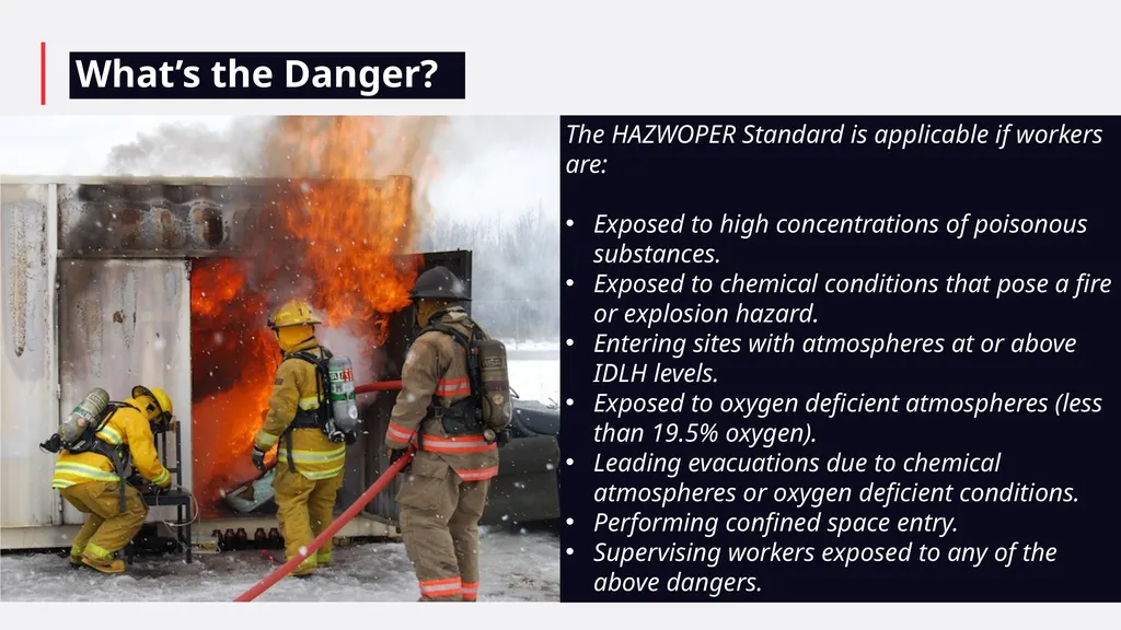 Click anywhere to get started… HAZWOPER What’s the - slide 7 of 16