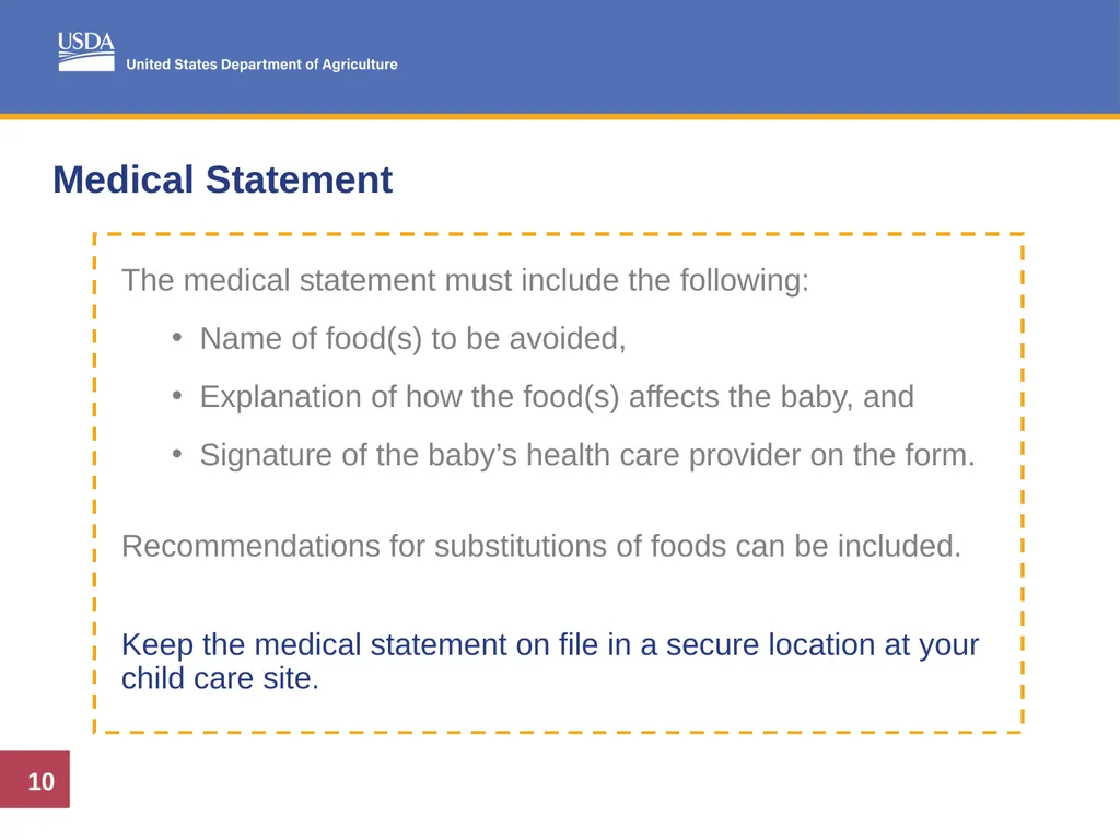 Feeding Infants in the CACFP Lesson 10 Creditable - slide 10 of 17
