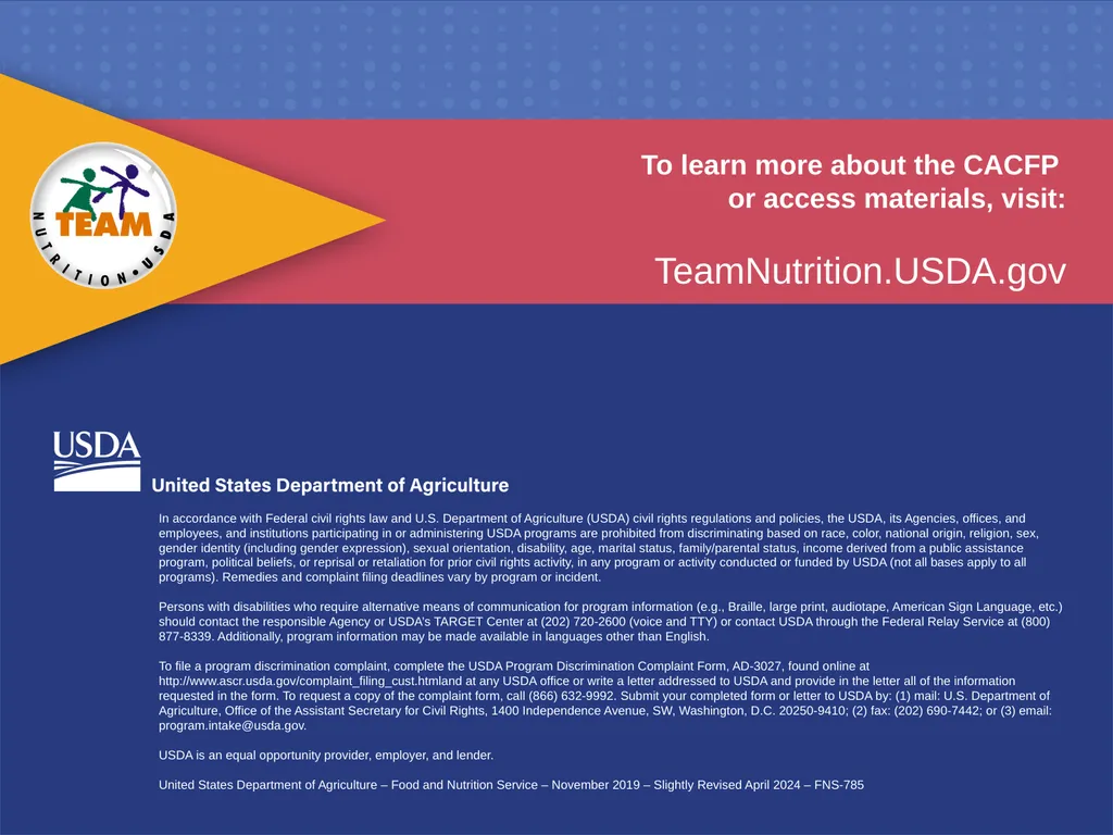 Feeding Infants in the CACFP Lesson 10 Creditable - slide 17 of 17