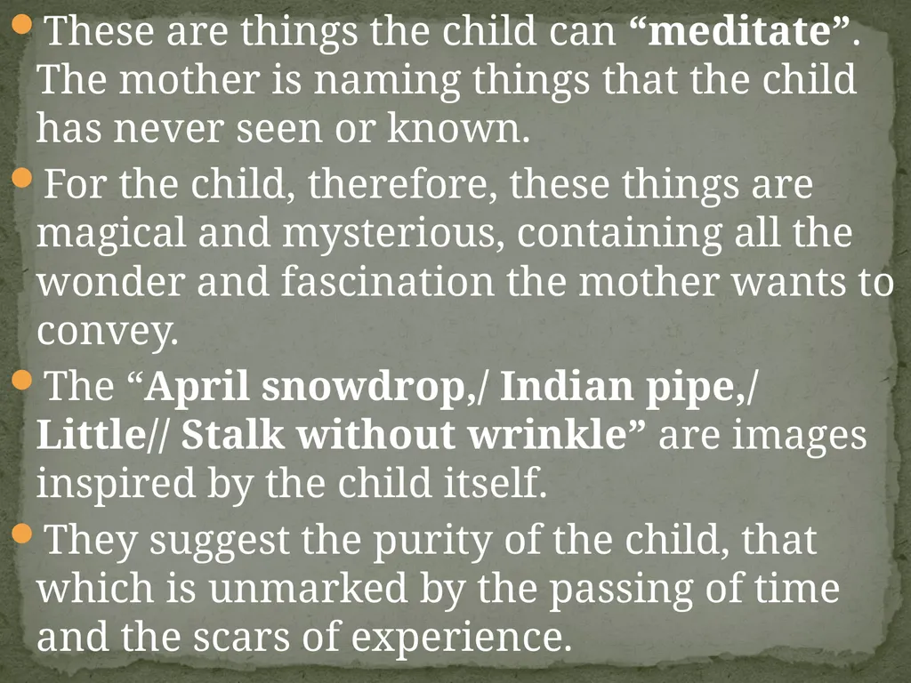 Sylvia Plath Child Though short and relatively - slide 5 of 7