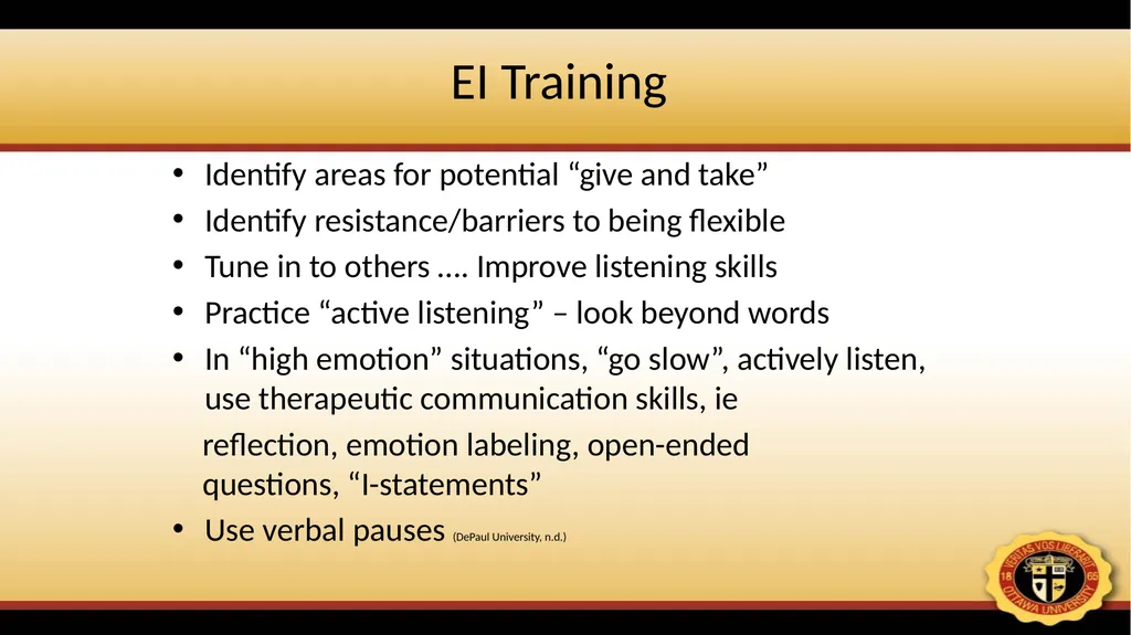Emotional Intelligence & Motivational - slide 20 of 32