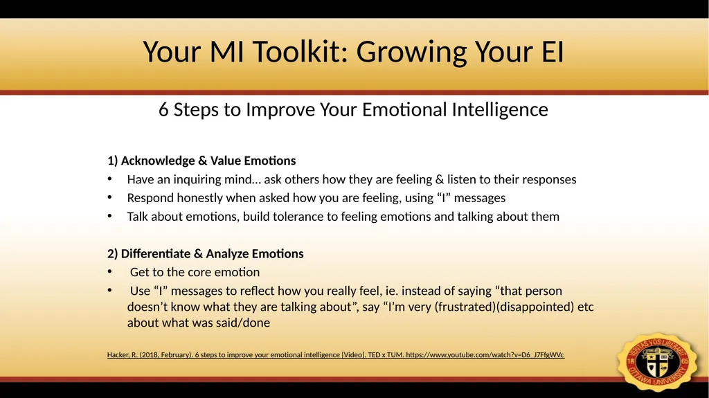 Emotional Intelligence & Motivational - slide 21 of 32