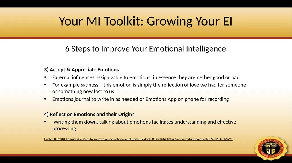 Emotional Intelligence & Motivational - slide 22 of 32