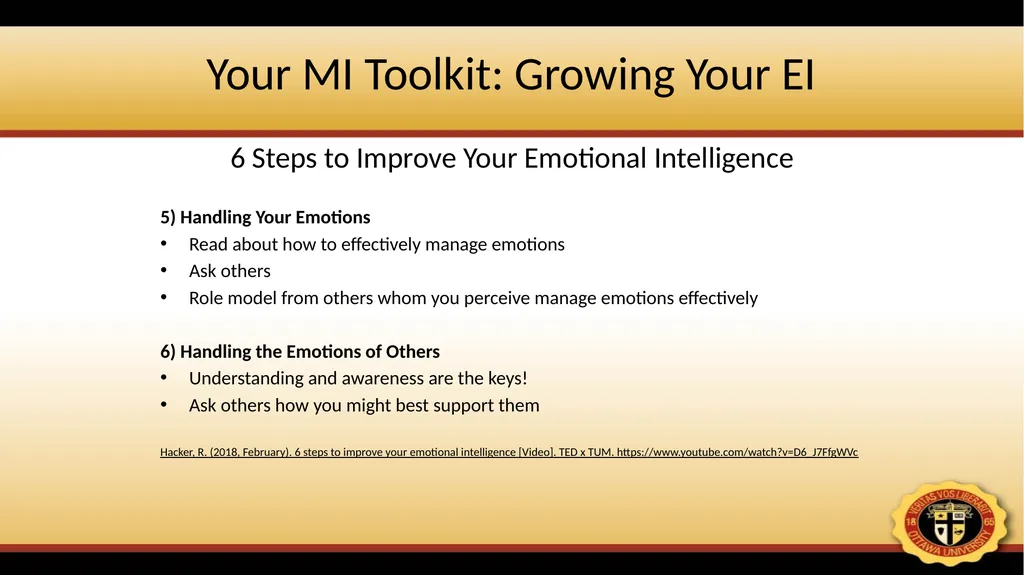 Emotional Intelligence & Motivational - slide 23 of 32