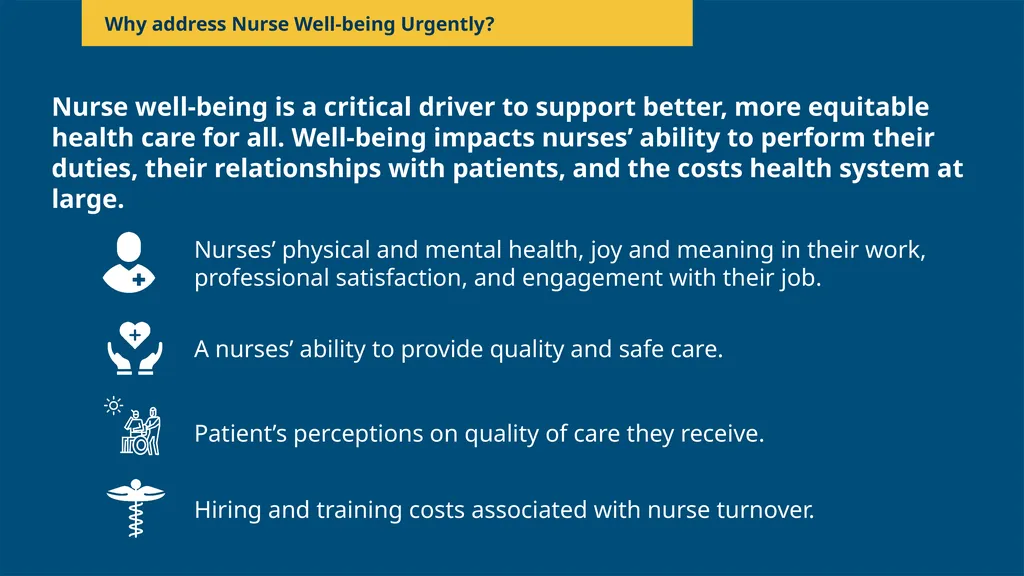 Supporting Nurse Well-being Supporting nurse - slide 5 of 17