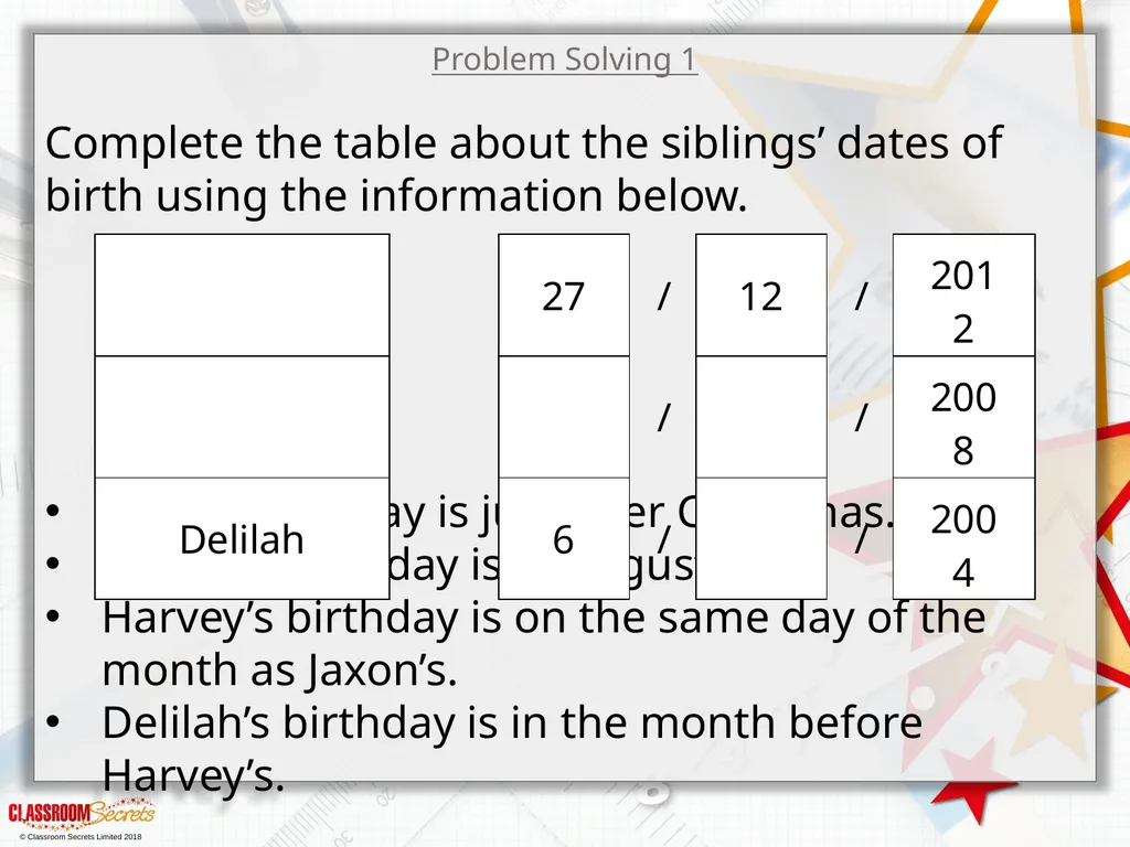 Year 3 – Summer Block 2 – Time – Months - slide 19 of 20