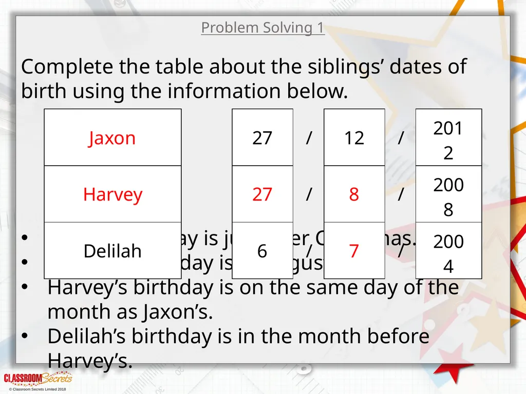 Year 3 – Summer Block 2 – Time – Months - slide 20 of 20